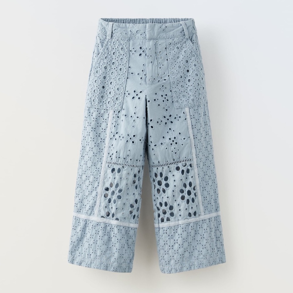 Patchwork Embroidered Pants